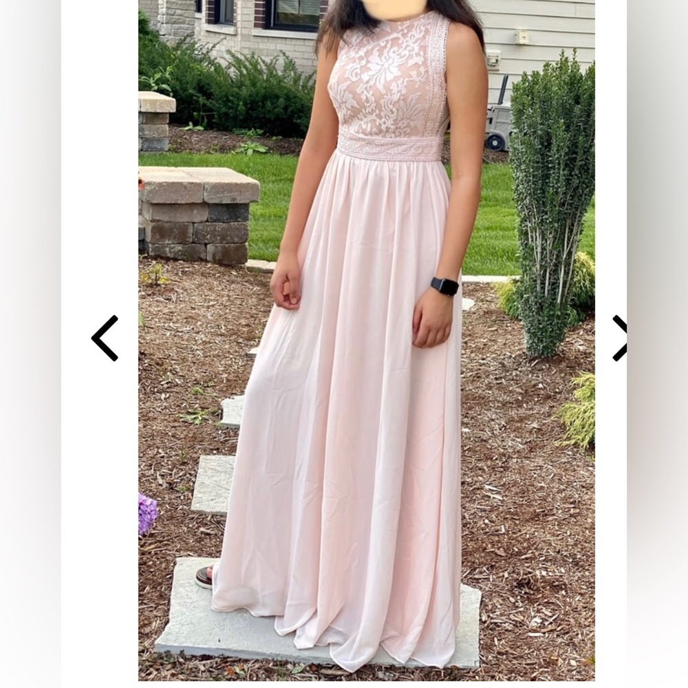 NWT Forever and Always Blush Pink Maxi Dress size XL, XS BLUSH color Wedding